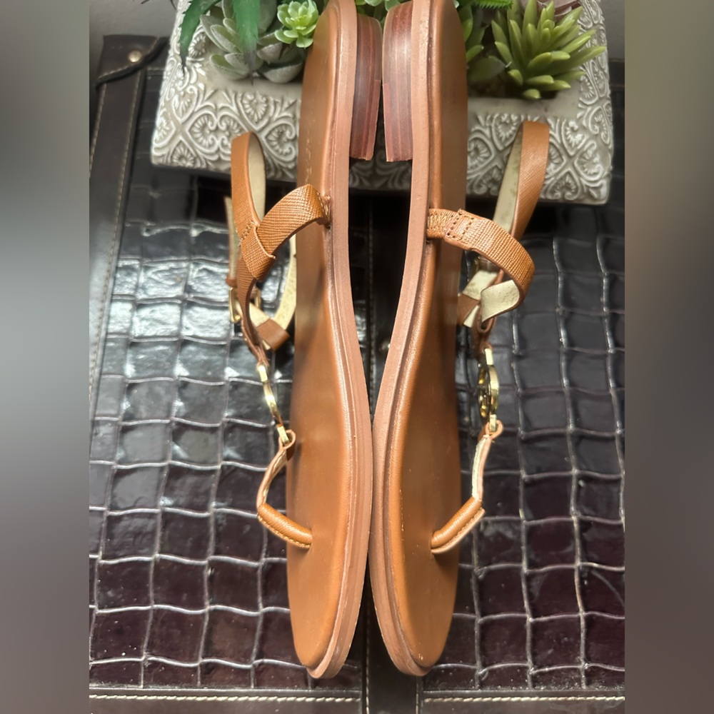 Michael Kors Brown Tan Sandals Size 10 - Picture 2 of 5